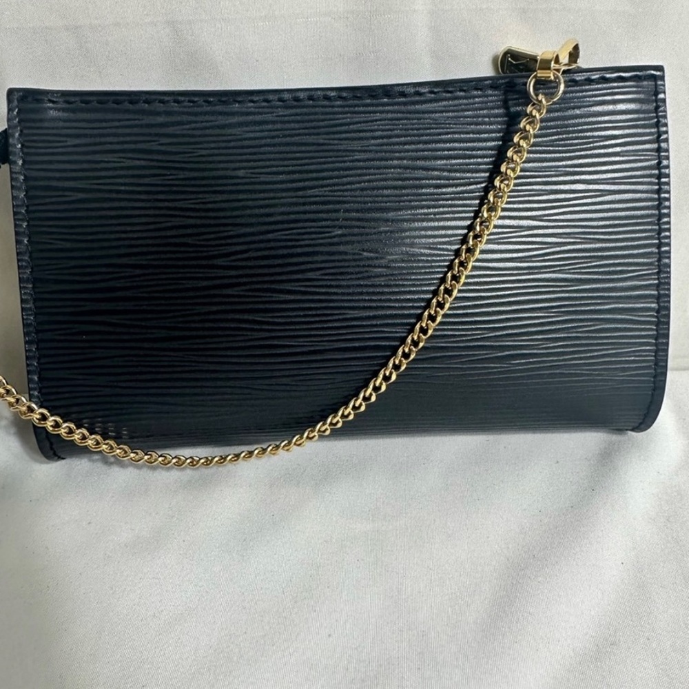 Authentic Louis Vuitton Accessories Pouch Black Epi